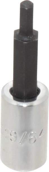 Proto - 1/4" Drive, 9/64" Hex Bit Socket - 1-7/8" OAL, 1" Bit Length - USA Tool & Supply