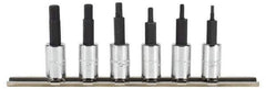 Proto - 6 Piece 1/4" Drive Metric Hex Bit Socket Set - 2 to 6mm Hex - USA Tool & Supply