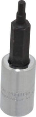 Proto - 1/4" Drive, 2.5mm Hex Bit Socket - 1-7/8" OAL, 1" Bit Length - USA Tool & Supply