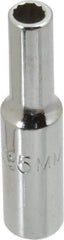 Proto - 1/4" Drive, Deep Hand Socket - 12 Points, 1-15/16" OAL, Chrome Vanadium, Chrome Finish - USA Tool & Supply