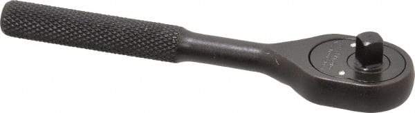 Proto - 1/4" Drive Pear Head Ratchet - Black Oxide Finish, 5" OAL, 24 Gear Teeth - USA Tool & Supply