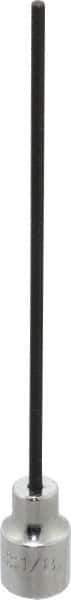 Proto - 3/8" Drive, 1/8" Hex Bit Socket - 6-3/32" OAL, 5" Bit Length, Long Hex Bit Socket - USA Tool & Supply