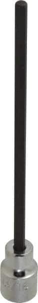 Proto - 3/8" Drive, 3/16" Hex Bit Socket - 6-3/32" OAL, 5" Bit Length, Long Hex Bit Socket - USA Tool & Supply