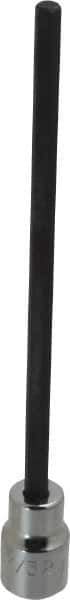 Proto - 3/8" Drive, 7/32" Hex Bit Socket - 6-3/32" OAL, 5" Bit Length, Long Hex Bit Socket - USA Tool & Supply