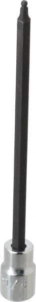 Proto - 3/8" Drive, 1/8" Hex Bit Socket - 6-3/32" OAL, 5" Bit Length, Long Ball End Hex Bit Socket - USA Tool & Supply