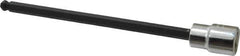 Proto - 3/8" Drive, 1/4" Hex Bit Socket - 6-3/32" OAL, 5" Bit Length, Long Ball End Hex Bit Socket - USA Tool & Supply
