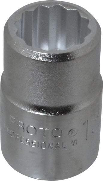 Proto - 13/16", 3/4" Drive, Standard Hand Socket - 12 Points, 2" OAL, Chrome Finish - USA Tool & Supply