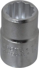 Proto - 13/16", 3/4" Drive, Standard Hand Socket - 12 Points, 2" OAL, Chrome Finish - USA Tool & Supply