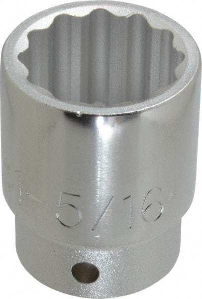 Proto - 1-5/16", 3/4" Drive, Standard Hand Socket - 12 Points, 2-9/32" OAL, Chrome Finish - USA Tool & Supply