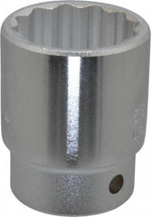 Proto - 1-3/8", 3/4" Drive, Standard Hand Socket - 12 Points, 2-9/32" OAL, Chrome Finish - USA Tool & Supply