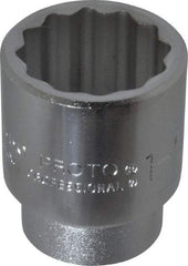 Proto - 1-9/16", 3/4" Drive, Standard Hand Socket - 12 Points, 2-5/8" OAL, Chrome Finish - USA Tool & Supply