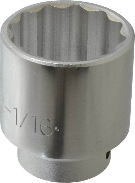 Proto - 13/16", 3/8" Drive, Standard Hand Socket - 6 Points, 2-1/2" OAL, Chrome Finish - USA Tool & Supply