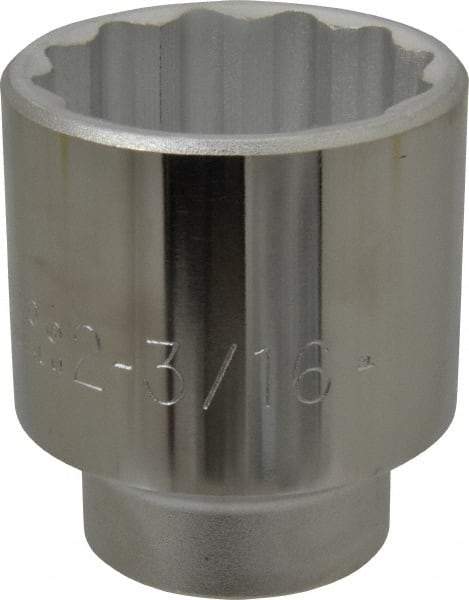 Proto - 2-3/16", 3/4" Drive, Standard Hand Socket - 12 Points, 3-9/32" OAL, Chrome Finish - USA Tool & Supply