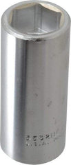 Proto - 1", 3/4" Drive, Deep Hand Socket - 6 Points, 3-1/2" OAL, Chrome Finish - USA Tool & Supply