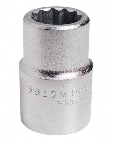 Proto - 3/4" Drive, Standard Hand Socket - 12 Points, 3-13/32" OAL, Chrome Finish - USA Tool & Supply