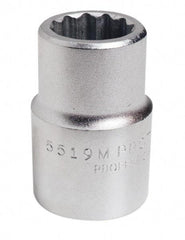 Proto - 3/4" Drive, Standard Hand Socket - 12 Points, 2" OAL, Chrome Finish - USA Tool & Supply