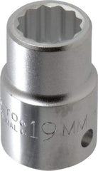 Proto - 3/4" Drive, Standard Hand Socket - 12 Points, 2" OAL, Chrome Finish - USA Tool & Supply