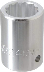 Proto - 3/4" Drive, Standard Hand Socket - 12 Points, 2" OAL, Chrome Finish - USA Tool & Supply