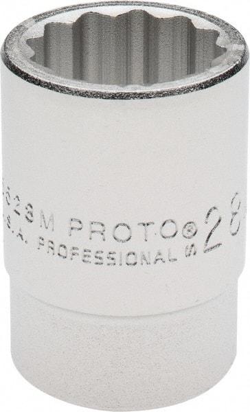 Proto - 3/4" Drive, Standard Hand Socket - 12 Points, 2-7/32" OAL, Satin Finish - USA Tool & Supply