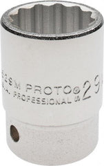 Proto - 3/4" Drive, Standard Hand Socket - 12 Points, 2-7/32" OAL, Chrome Finish - USA Tool & Supply