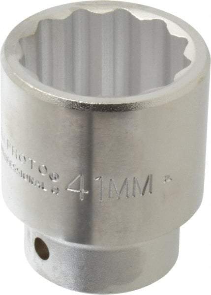 Proto - 3/4" Drive, Standard Hand Socket - 12 Points, 2-5/8" OAL, Chrome Finish - USA Tool & Supply