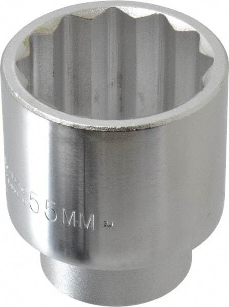 Proto - 2-1/16", 3/4" Drive, Standard Hand Socket - 12 Points, 3-5/32" OAL, Chrome Finish - USA Tool & Supply