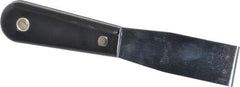 Stanley - 1-1/4" Wide Steel Putty Knife - Stiff, Nylon Handle, 7-1/2" OAL - USA Tool & Supply