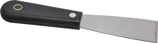 Stanley - 1-1/2" Wide Steel Putty Knife - Stiff, Nylon Handle, 7-1/2" OAL - USA Tool & Supply