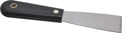 Stanley - 1-1/2" Wide Steel Putty Knife - Stiff, Nylon Handle, 7-1/2" OAL - USA Tool & Supply