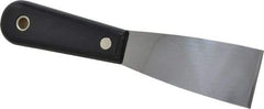 Stanley - 1-1/2" Wide Steel Putty Knife - Flexible, Nylon Handle, 7-1/2" OAL - USA Tool & Supply