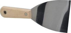 Stanley - Flexible Steel 1-Edge Scraper - 3" Blade Width x 3-5/8" Blade Length, 3-7/8" Long Hardwood Handle - USA Tool & Supply