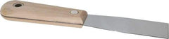 Stanley - 1-1/4" Wide Steel Putty Knife - Stiff, Hardwood Handle, 7-1/2" OAL - USA Tool & Supply