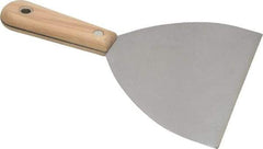 Stanley - 6" Wide Steel Taping Knife - Flexible, Hardwood Handle, 8-1/4" OAL - USA Tool & Supply