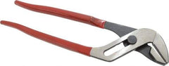 Proto - 12" OAL, 2-5/8" Max Capacity, 6 Position Gooseneck Tongue & Groove Pliers - Standard Straight Jaws, Standard Head, Plastisol Handles - USA Tool & Supply