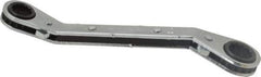 Proto - 3/8" x 7/16" 12 Point Reversible Ratcheting Offset Box Wrench - Double End, 5-1/4" OAL, Steel, 25° Offset - USA Tool & Supply