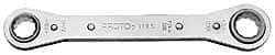 Proto - 16mm x 18mm 12 Point Ratcheting Box Wrench - 8" OAL, Steel - USA Tool & Supply