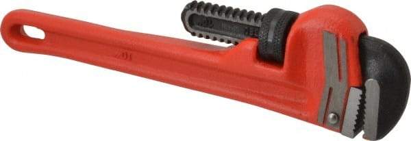 Proto - 10" Steel Straight Pipe Wrench - 1-1/2" Pipe Capacity - USA Tool & Supply