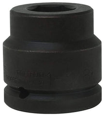 Proto - 1-1/2" Drive 1-3/8" Standard Impact Socket - 6 Points, 3-1/8" OAL - USA Tool & Supply