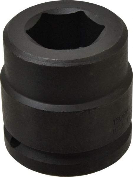 Proto - 1-1/2" Drive 1-5/8" Standard Impact Socket - 6 Points, 3-1/8" OAL - USA Tool & Supply