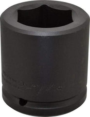 Proto - 1-1/2" Drive 2-1/4" Standard Impact Socket - 6 Points, 3-3/4" OAL - USA Tool & Supply