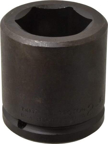 Proto - 1-1/2" Drive 2-5/16" Standard Impact Socket - 6 Points, 3-7/8" OAL - USA Tool & Supply