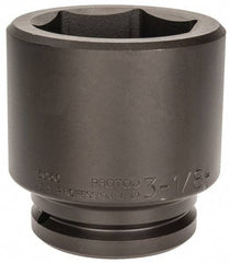 Proto - 1-1/2" Drive 3-1/8" Standard Impact Socket - 6 Points, 4-5/8" OAL - USA Tool & Supply
