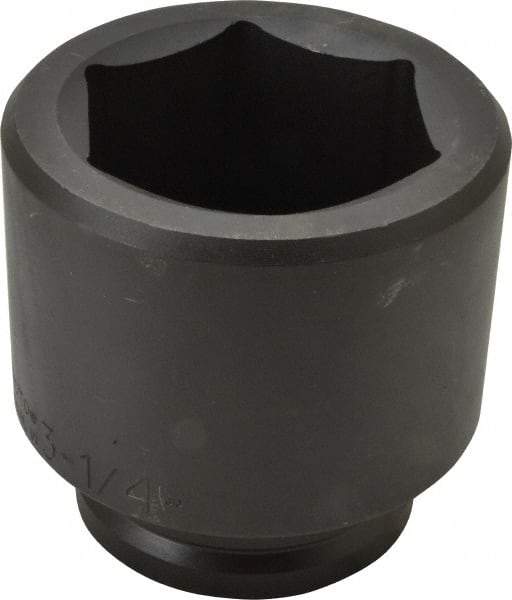 Proto - 1-1/2" Drive 3-1/4" Standard Impact Socket - 6 Points, 4-23/32" OAL - USA Tool & Supply