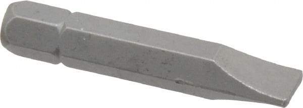 Irwin - 9/32" x 0.055" Blade, 1/4" Drive Slotted Screwdriver Bit - 1-1/2" OAL, Power Bit - USA Tool & Supply