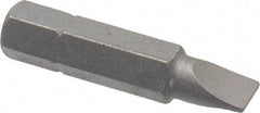 Irwin - 1/4" x 0.042" Blade, 5/16" Drive Slotted Screwdriver Bit - 1-1/2" OAL, Power Bit - USA Tool & Supply