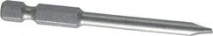 Irwin - 3/16" Slotted Screwdriver Bit - 1/4" Hex Drive, 2-3/4" OAL - USA Tool & Supply