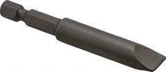 Irwin - 3/8" Slotted Screwdriver Bit - 1/4" Hex Drive, 2-3/4" OAL - USA Tool & Supply