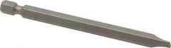 Irwin - 9/32" Slotted Screwdriver Bit - 1/4" Hex Drive, 3-1/2" OAL - USA Tool & Supply