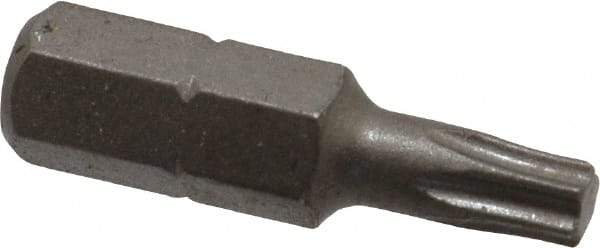 Irwin - 1/4" Drive T20 Torx Screwdriver Bit - 1" OAL, Insert Bit - USA Tool & Supply