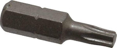 Irwin - 1/4" Drive T20 Torx Screwdriver Bit - 1" OAL, Insert Bit - USA Tool & Supply